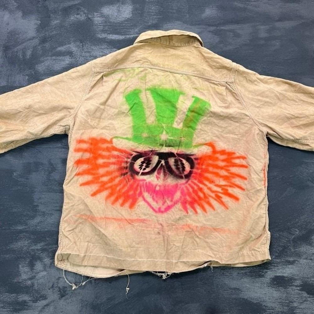 Vintage Grateful Dead Corduroy Shirt Mens‎ Medium Beige 1970s USA